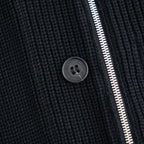 BATONER ウール梳毛片畔 Vネックカーディガン #NAVY [HR-N002-051]