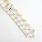 SUPER FINE WOOL STRIPE TIE #IVORY WHITE STRIPE [A26ST03WW]