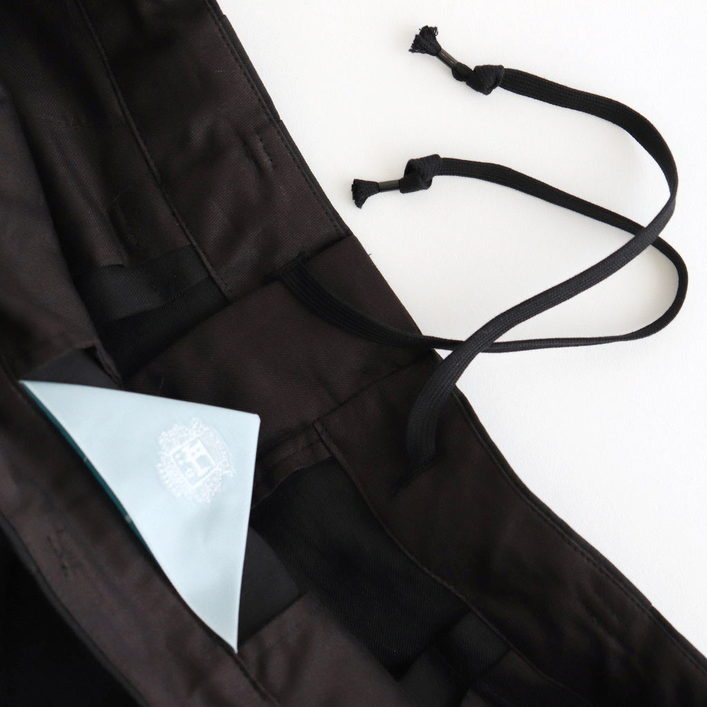 ドライポリシンプル2タックワイドPT #BLACK [D125-P453]