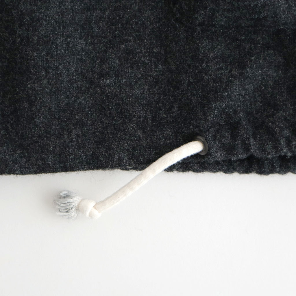 縮絨ウールワイドフーディー #CHARCOAL GRAY [D225-T391]