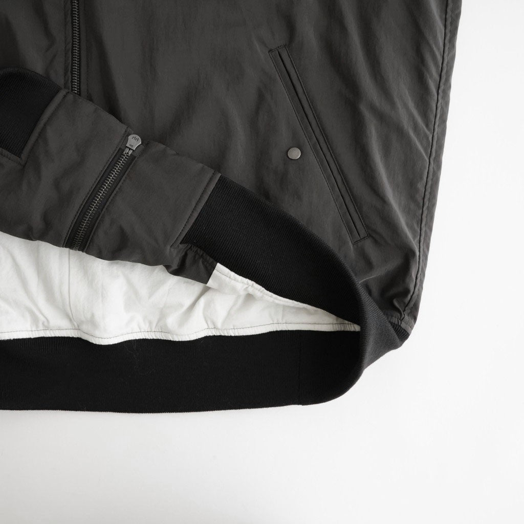 FIBRIL NYLON SATIN FLIGHT JACKET #CHARCOAL GRAY [JKAGLW0200]