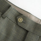 BLUEFACED WOOL TWO-TUCK SLACKS #KHAKI GRAY STRIPE [A26SP02BA]