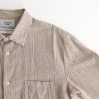 BUTTON SHIRT PULLOVER #brown-st [45110]