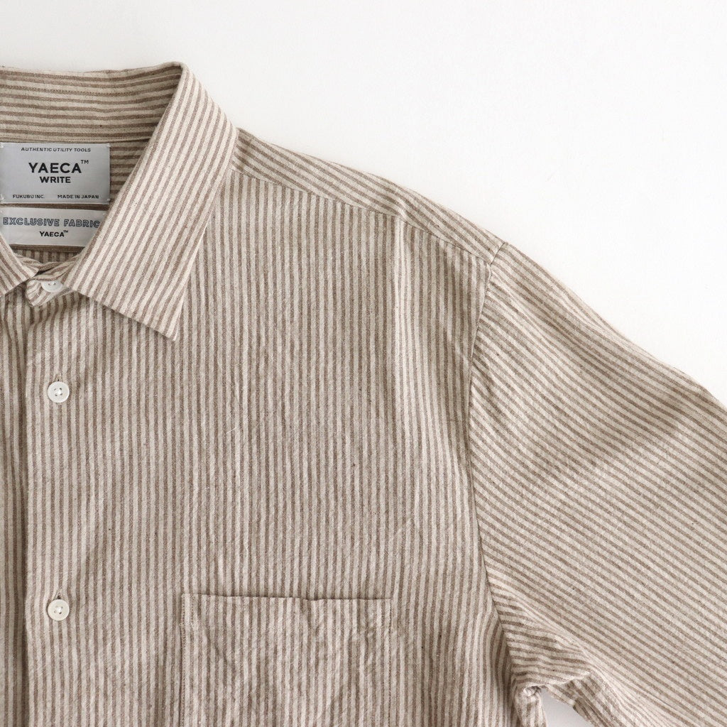 BUTTON SHIRT PULLOVER #brown-st [45110]