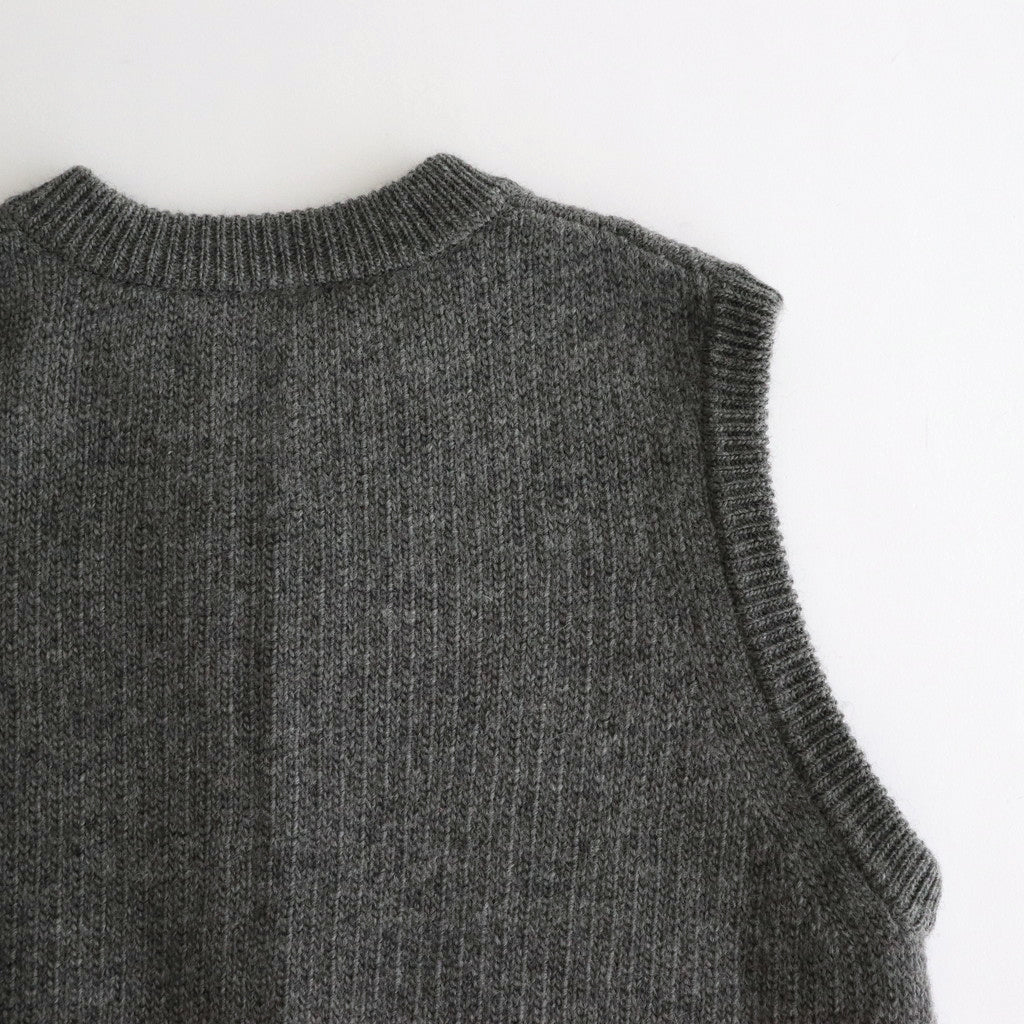 L-G Zip-up Vest #Gray [2403-020]