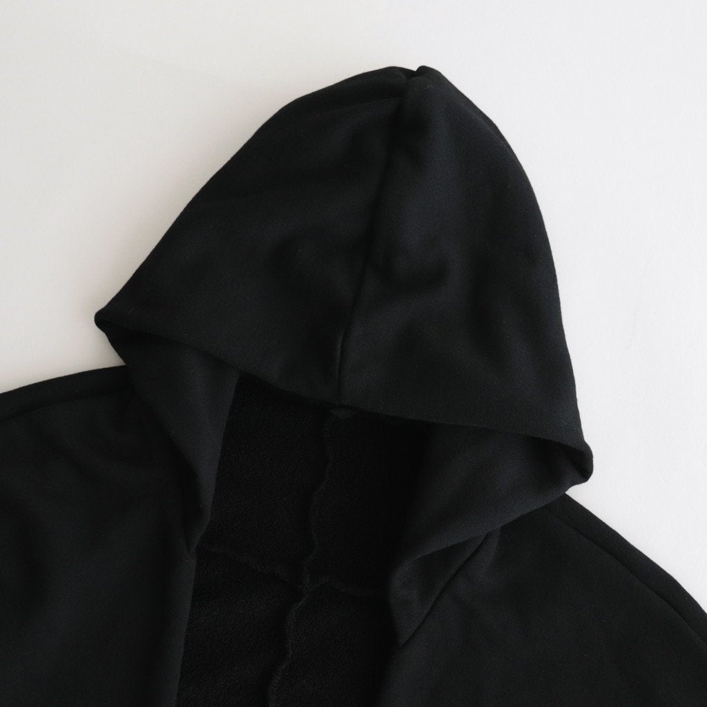 FCDPTD｜製品染＆ポリエステル裏毛 前開きパーカー #BLACK [GE_FR0304TD]