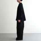 梳毛エステル天竺 セーター #BLACK [HN-N001-051]