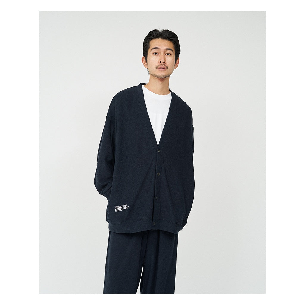 UTILITY PILE CARDIGAN SET-UP #NAVY [FSR253-60211]