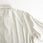 COTTON SILK STRIPE SHIRT #LIGHT GRAY STRIPE [A26AS01CS]