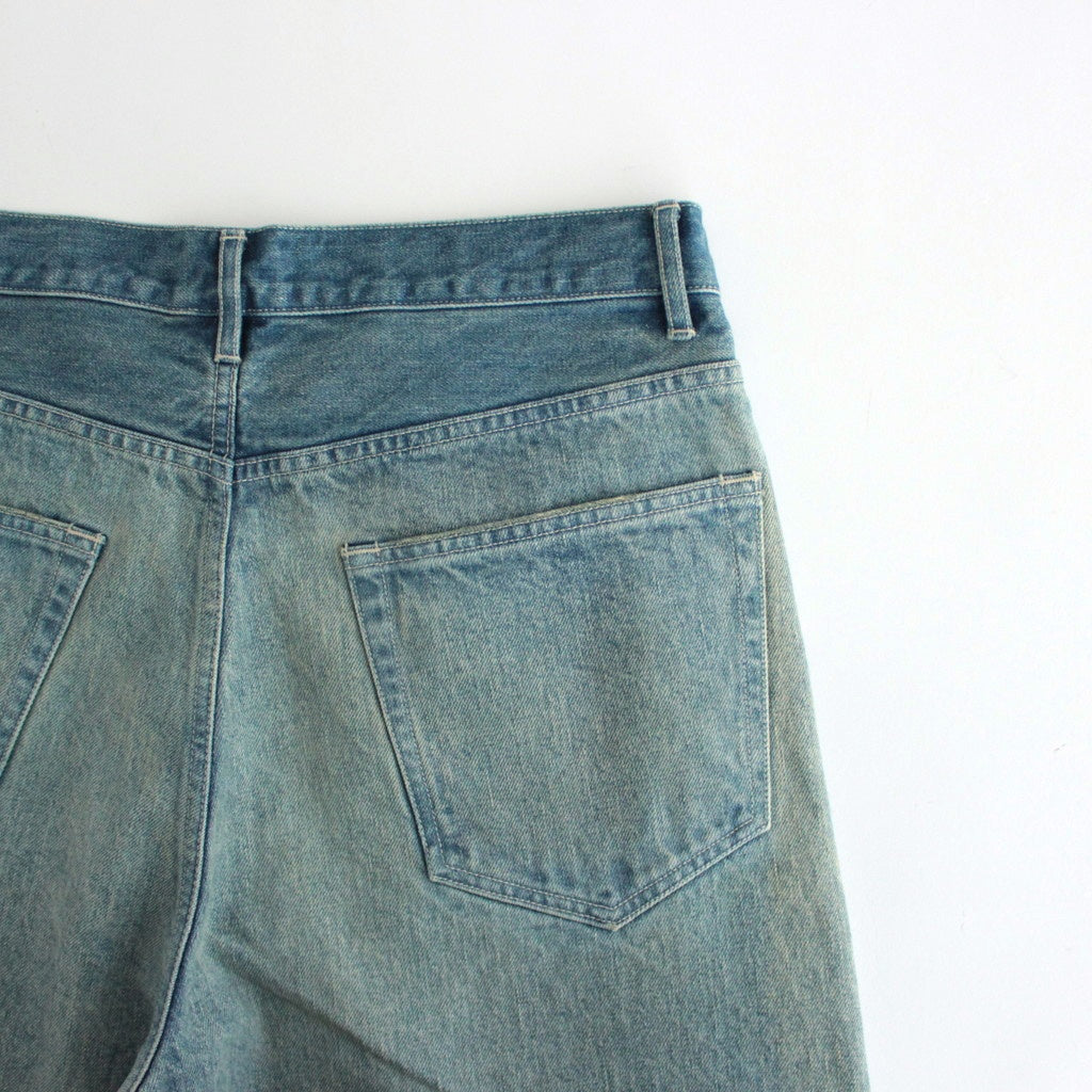 SELVEDGE FADED HEAVY DENIM WIDE PANTS #FADED INDIGO [A24AP02DH]