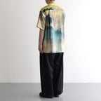 LANDSCAPE PRINTED OPEN COLLAR SHIRT #YELLOW [YK25SS0933SH]