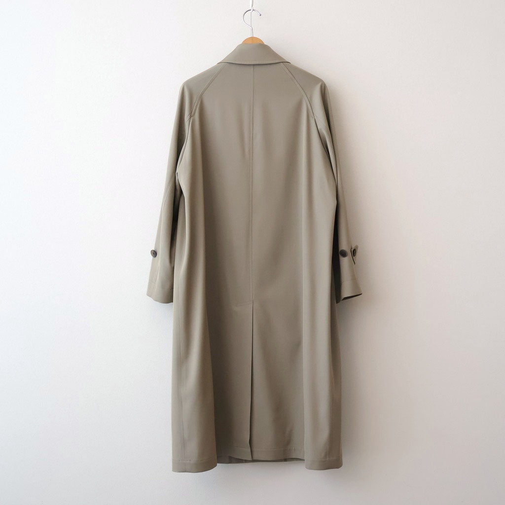 LIGHT WOOL MAX GABARDINE COAT #KHAKI BEIGE CHAMBRAY [A26SC06MG]