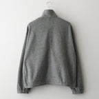 PURE SILK COMFORT FLEECE HALF ZIP P/O #TOP GRAY [A25AP02SF]