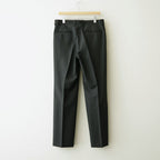 BLUEFACED WOOL TWO-TUCK SLACKS #CHARCOAL NAVY STRIPE [A26AP02BS]