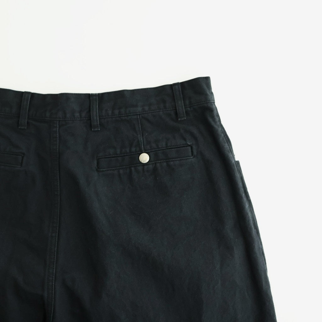 綿キャンバス 多素材MIX 製品加工 パンツ #BLACK [HQ-P024-051]