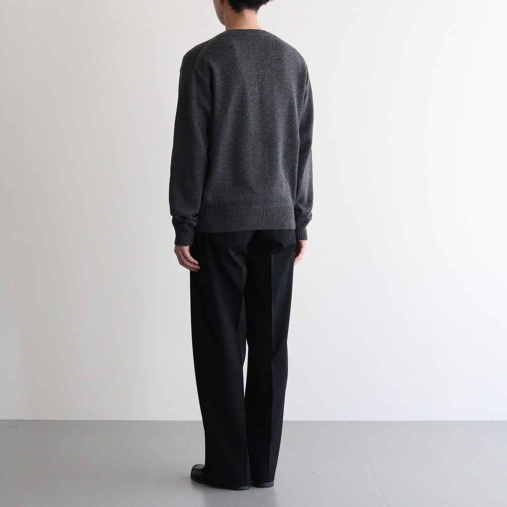 LIGHT WOOL MAX GABARDINE SLACKS #TOP BLACK [A25AP05MG]