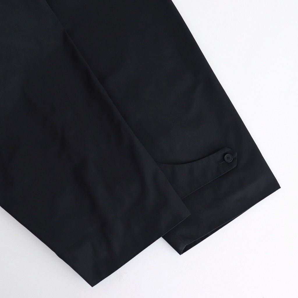 NKBSCT - 強撚ポリエステル・メモリーギャバジン ステンカラーコート #95 Black [SN_NC1303CT]