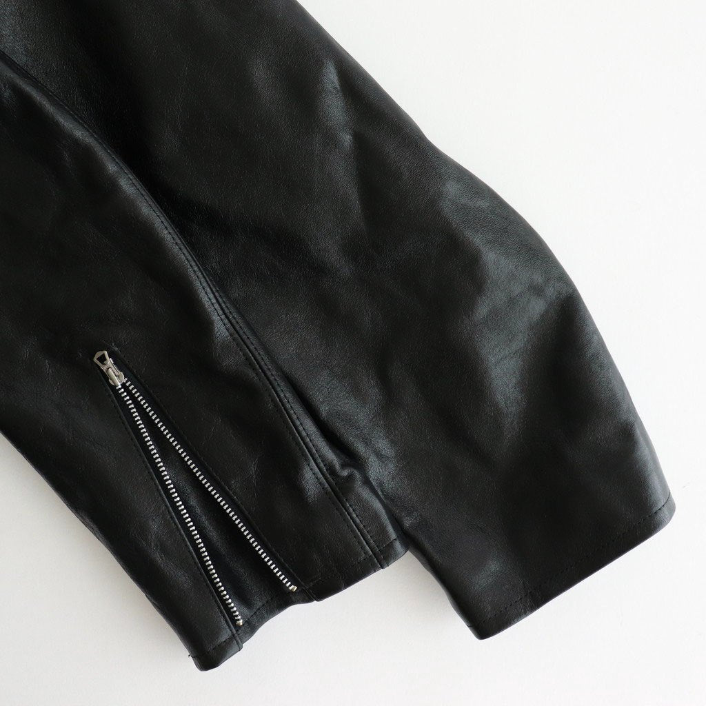LAMB LEATHER RIDERS JACKET #BLACK [A25AB02WX]