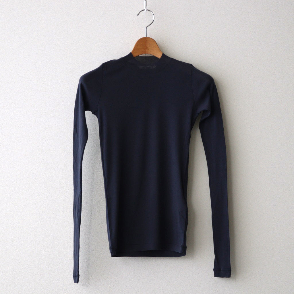 HIGH GAUGE SHEER RIB L/S TEE #NAVY [A00P01HF]