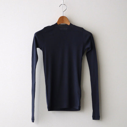 HIGH GAUGE SHEER RIB L/S TEE #NAVY [A00P01HF]