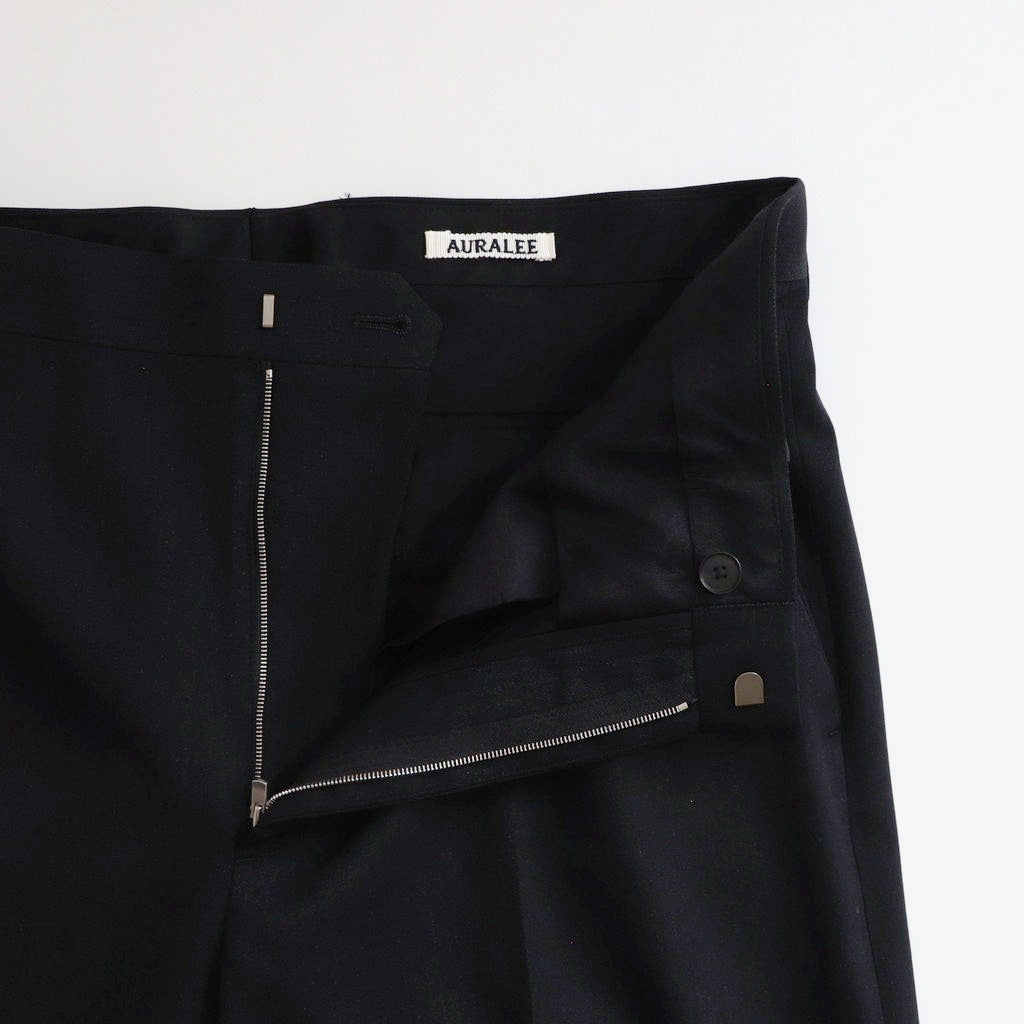 LIGHT WOOL MAX GABARDINE SLACKS #TOP BLACK [A26SP03MG]