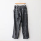 LIGHT-WEIGHT DENIM 1TUCK WIDE BAKER PANTS #BLACK [YK25SS0931P]