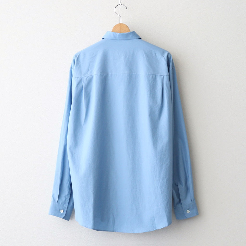 WASHED FINX TWILL BIG SHIRT #BLUE [A25AS02TN]