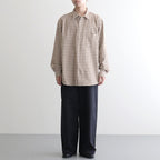 ボタンシャツ ワイド Button Shirt – Wide #BROWN-CH [11052102]