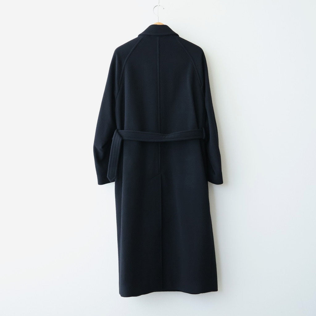 SUPER FINE WOOL MOSSER SOUTIEN COLLAR COAT #BLACK [A26AC03WM]