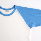 SUPER HIGH GAUGE SHEER RIB RAGLAN P/O #WHITE × BLUE [A26SP06HF]