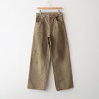 SULFUR DYED OXFORD VINTAGE WIDE PANTS #KHAKI BEIGE [ST.1395]