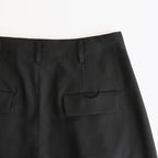 よそいきシンプル2タックワイドPT #BLACK [D125-P153]