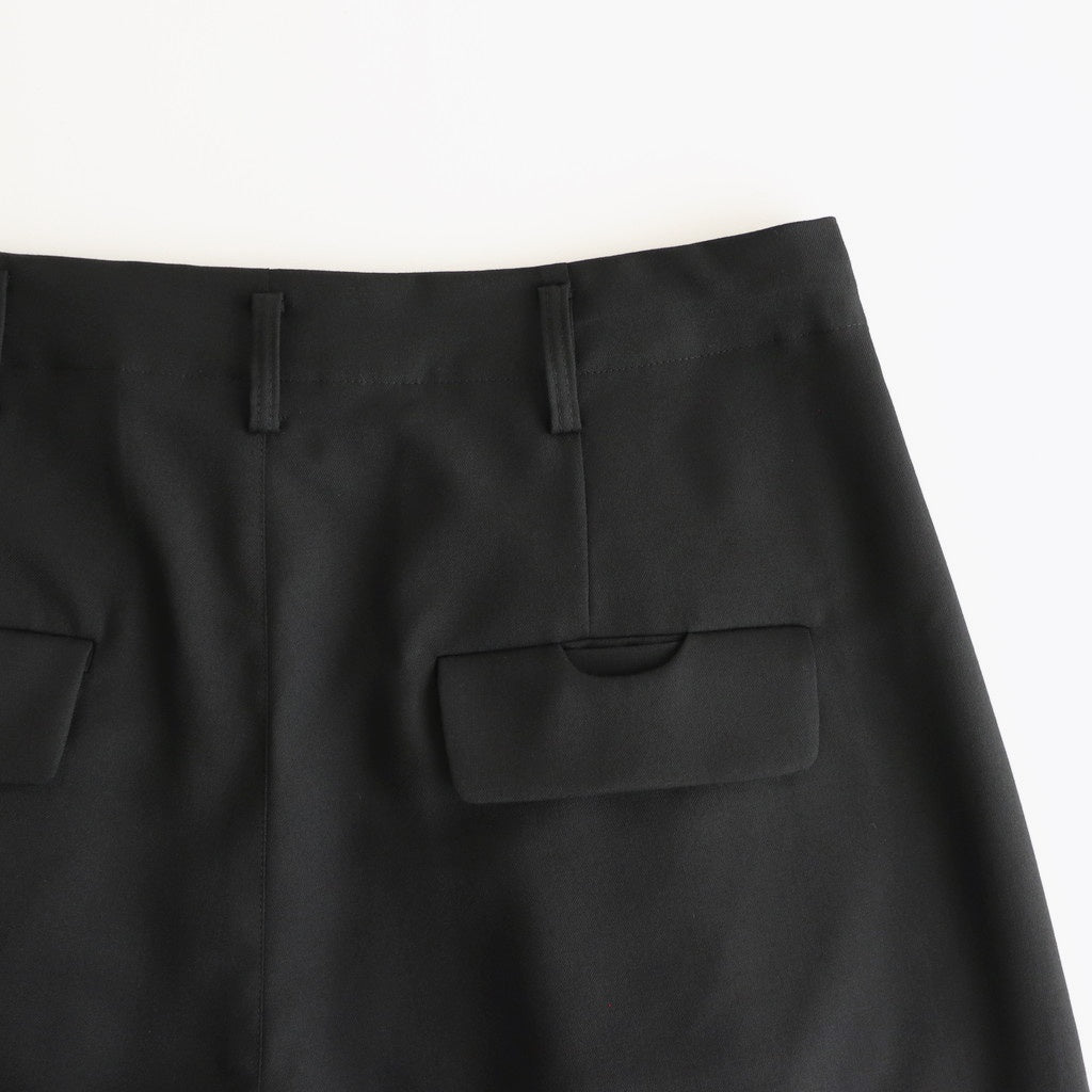 よそいきシンプル2タックワイドPT #BLACK [D125-P153]