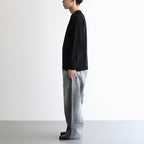 Selvage Denim Belted Pants #BLACK_LIGHT FADE [GU253-40064LB]