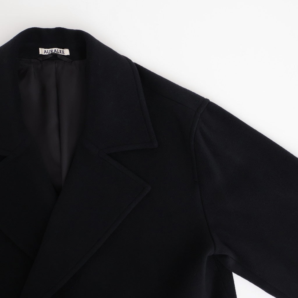 SUPER FINE WOOL MOSSER CHESTERFIELD COAT #BLACK [A25AC05WM] – ciacura