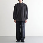 Cotton Pique Jersey L/S Polo #CHARCOAL [GM261-70417]