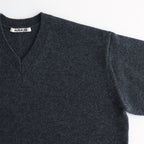 LIGHT CASHMERE KNIT V-NECK P/O #CHARCOAL [A25AV06CJ]