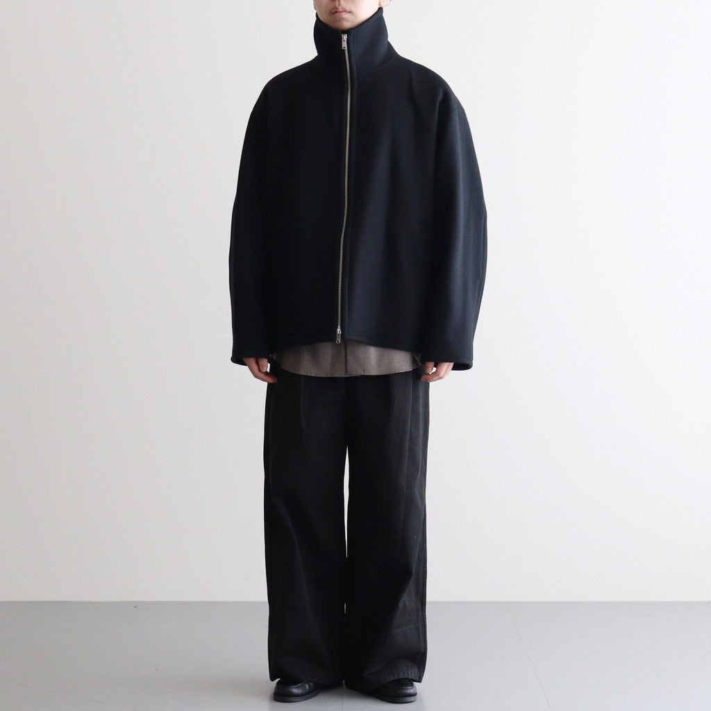 Melton Stand Collar Zip Blouson #BLACK [YK25FW01034B]