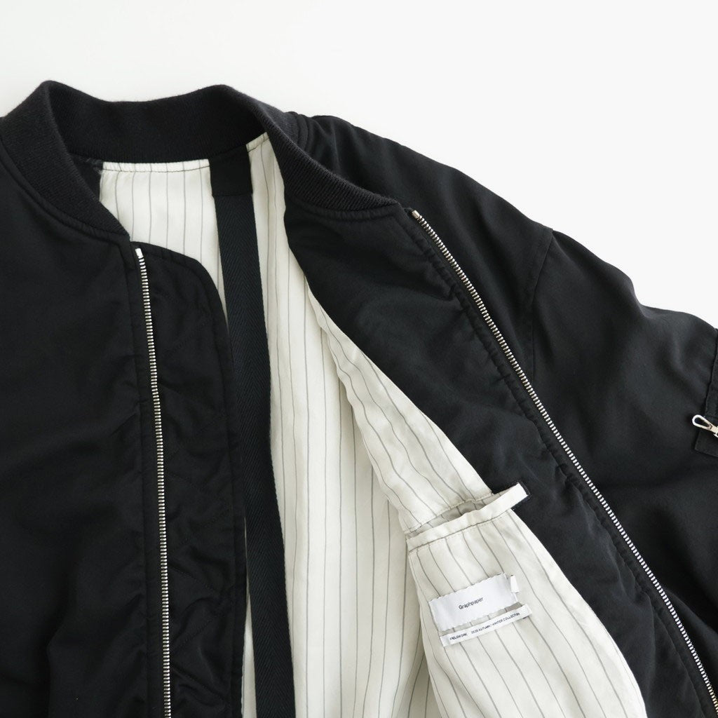 Fulled Wool Twill Flight Jacket #BLACK [GU263-30411]