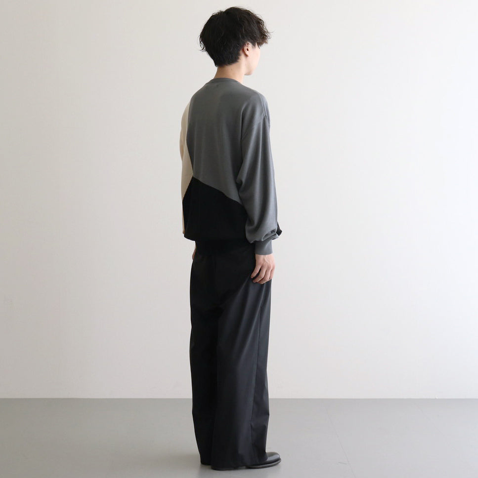 Fine Wool Tropical Easy Wide Pants #BLACK [GM243-40042]