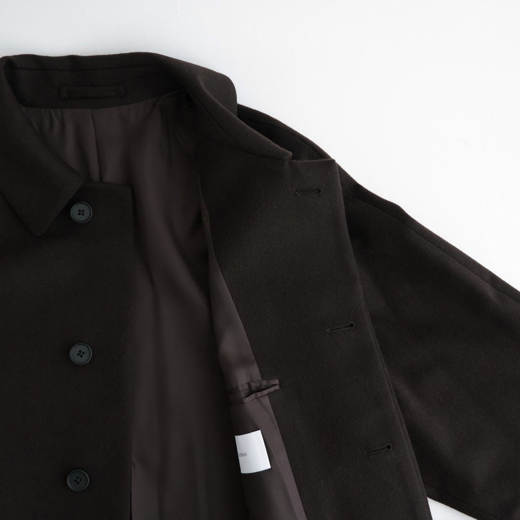 WOOL CASHMERE RAGLAN SLEEVE BALMACAAN COAT #DARK BROWN [ST.1535]