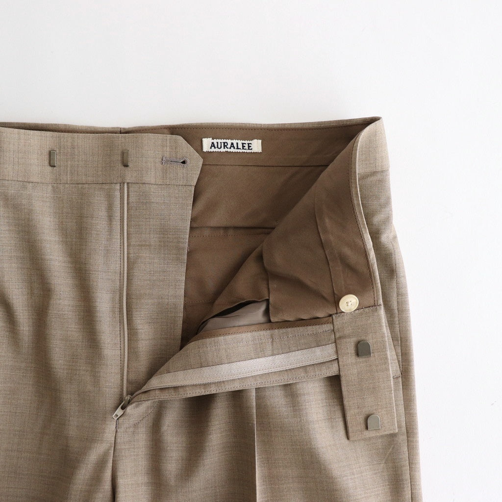 SUPER FINE TROPICAL WOOL SLACKS #TOP LIGHT BROWN [A25SP03WT]