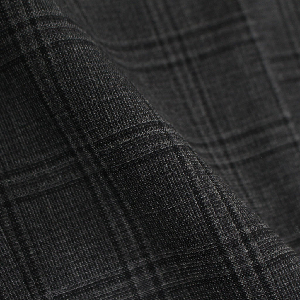 BLUEFACED WOOL CHECK DOUBLE-BREASTED JACKET #CHARCOAL CHECK [A24AJ03CB]