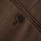 BLUEFACED WOOL TWO-TUCK SLACKS #BROWN RED STRIPE [A25AP02BS]