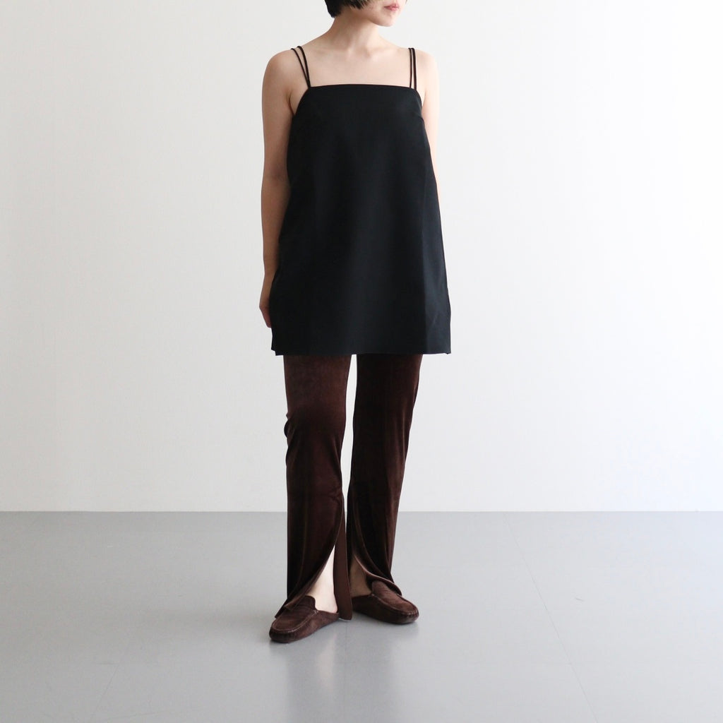 Velour Slit Leggings #BRN [12520707]