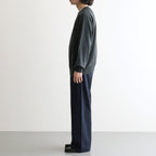 SILK NEP DENIM 5P WIDE PANTS #DARK NAVY [A26AP02SD]