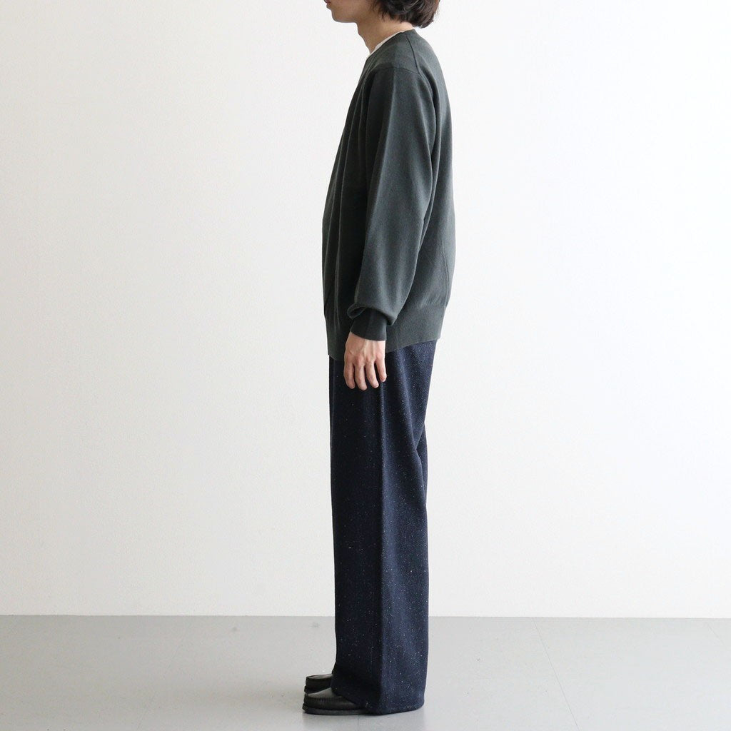 SILK NEP DENIM 5P WIDE PANTS #DARK NAVY [A26AP02SD]