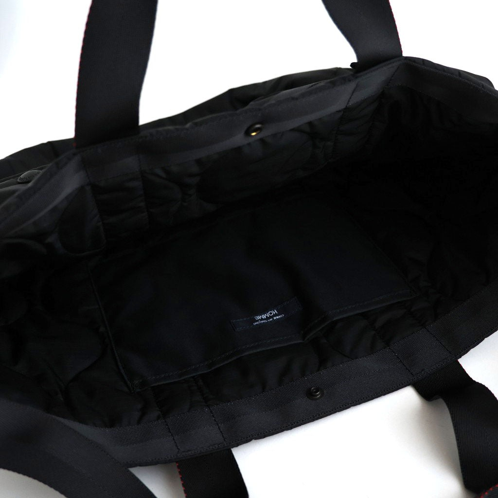 ナイロンツイルキルト 2WAY トートバッグ #BLACK [HR-K206-051]