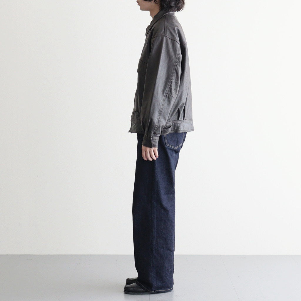 Leather Flight Jacket #Dark Brown [YK26FW01304B]