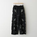 Embroidery Patchwork Trousers #BLK [12610719]